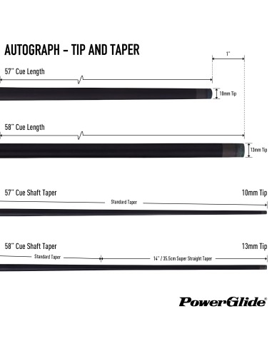 PowerGlide pulo lazda "AUTOGRAPH CARBON" (2 dalių) 13mm