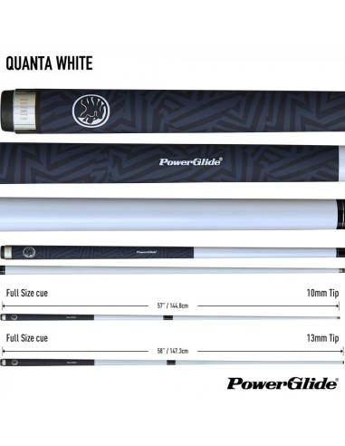 PowerGlide pulo lazda "QUANTA WHITE CARBON" (2 dalių) 13mm