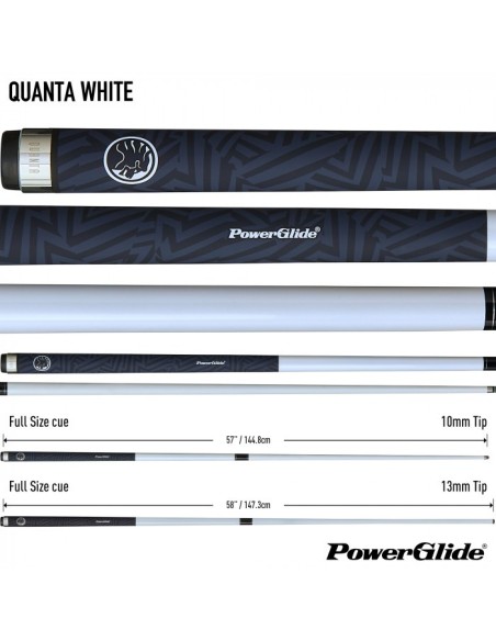 PowerGlide pulo lazda "QUANTA WHITE CARBON" (2 dalių) 13mm