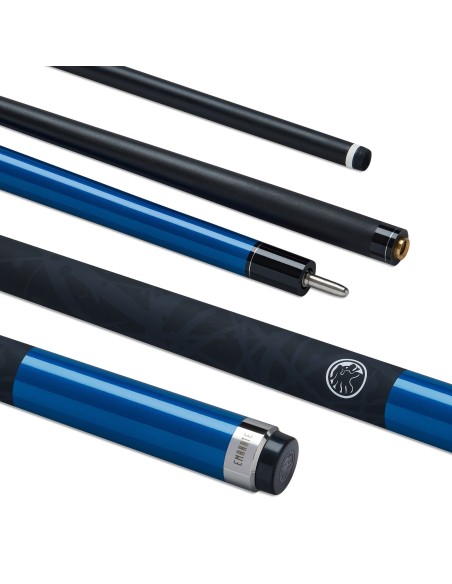 PowerGlide pool cue "EMANATE CARBON" (2 pieces) 13mm Blue