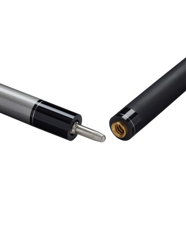 PowerGlide pool cue "EMANATE CARBON" (2 pieces) 13mm Silver