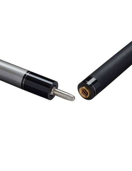 PowerGlide pool cue "EMANATE CARBON" (2 pieces) 13mm Silver