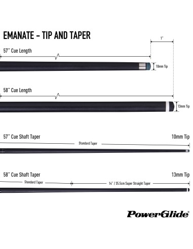 PowerGlide pulo lazda "EMANATE CARBON" (2 dalių) 13mm Silver