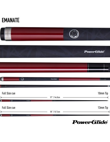 PowerGlide pulo lazda "EMANATE CARBON" (2 dalių) 13mm Red