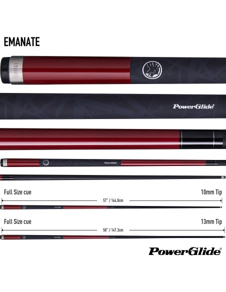 PowerGlide pulo lazda "EMANATE CARBON" (2 dalių) 13mm Red