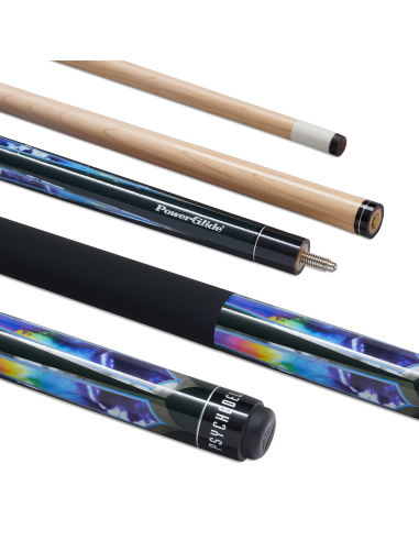 PowerGlide pool cue "PSYCHEDELIC" (2 pieces) 13 mm