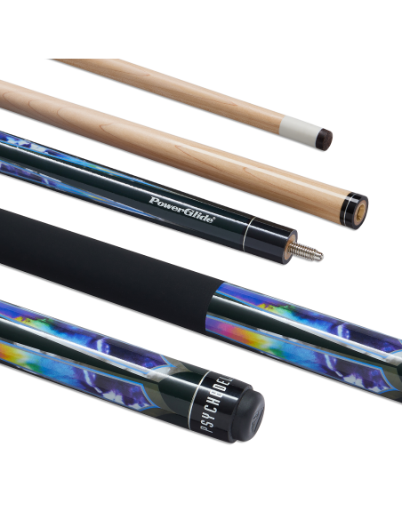 PowerGlide pool cue "PSYCHEDELIC" (2 pieces) 13 mm