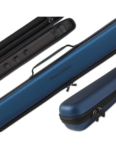 PowerGlide dėklas 2 dalių pulo ir snukerio lazdoms "SVARTUR MET BLUE"
