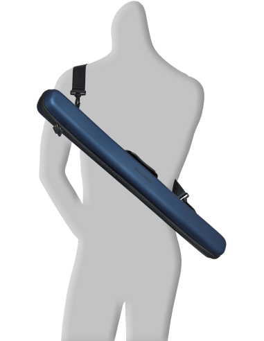 PowerGlide dėklas 2 dalių pulo ir snukerio lazdoms "SVARTUR MET BLUE"