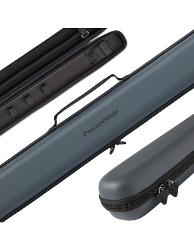 PowerGlide dėklas 2 dalių pulo ir snukerio lazdoms "SVARTUR MET GREY"