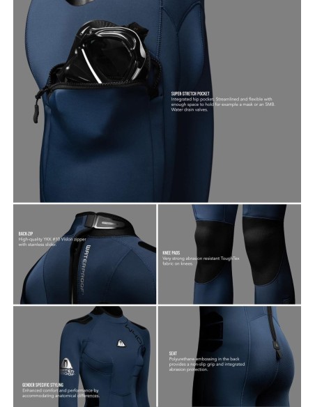 Hidrokostiumas WATERPROOF "W40" 5mm