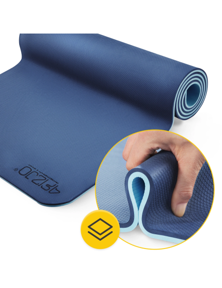 Non-slip TPE exercise and yoga mat 4FIZJO (180x60x0.6cm)