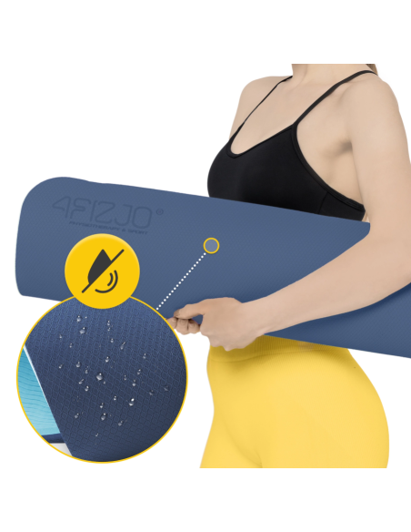 Non-slip TPE exercise and yoga mat 4FIZJO (180x60x0.6cm)
