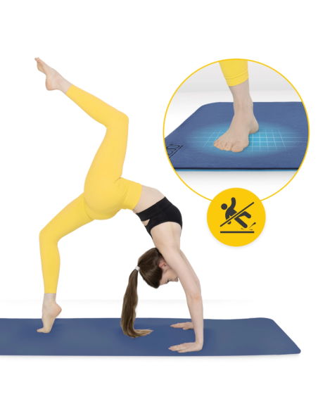 Non-slip TPE exercise and yoga mat 4FIZJO (180x60x0.6cm)