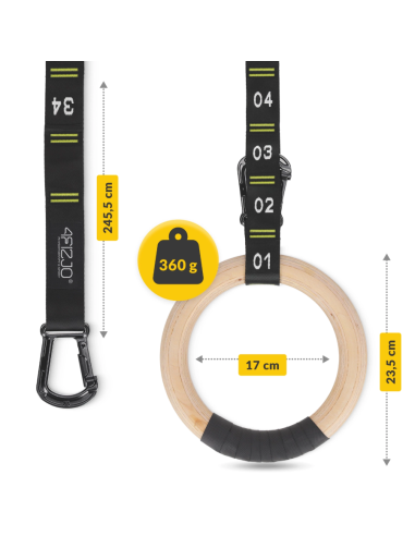 Mediniai gimnastikos žiedai 4FIZJO