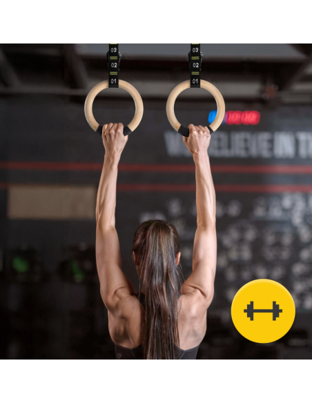 Wooden gymnastic rings 4FIZJO