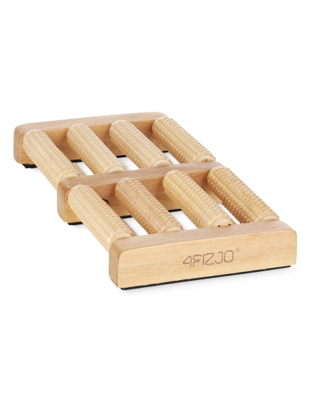 Dvigubas medinis pėdų masažo volelis 4FIZJO