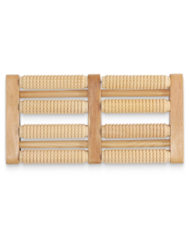 Dvigubas medinis pėdų masažo volelis 4FIZJO