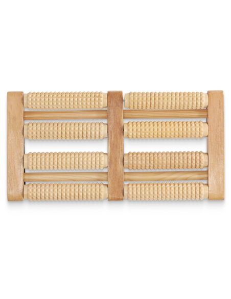 Dvigubas medinis pėdų masažo volelis 4FIZJO