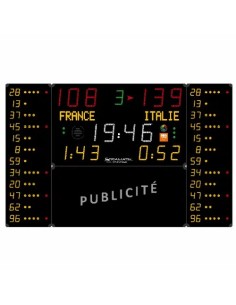 452 MB 7120-2 – belaidė daugiafunkcinė švieslentė su rezultatais, laikais, periodais ir papildoma tekstine informacija.