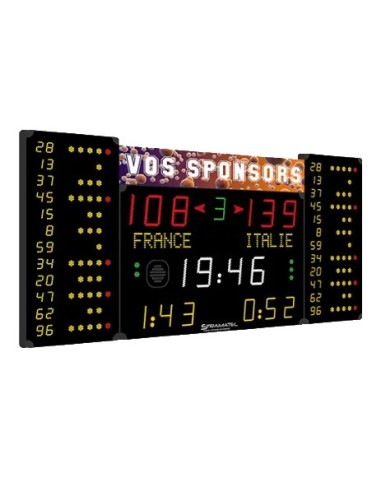 Švieslentė su LED vaizdo banneriu – reklamos ir rezultato ekranas sportui