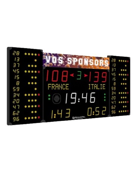 Švieslentė su LED vaizdo banneriu – reklamos ir rezultato ekranas sportui