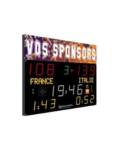 Švieslentė su LED vaizdo banneriu – reklamos ir rezultato ekranas sportui