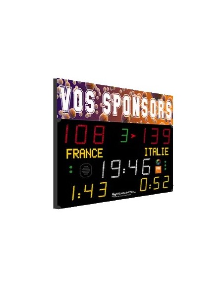 Švieslentė su LED vaizdo banneriu – reklamos ir rezultato ekranas sportui
