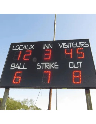 452 FBB švieslentė – lauko beisbolo LED rezultato sistema