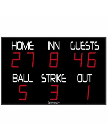 452 FBB švieslentė – lauko beisbolo LED rezultato sistema
