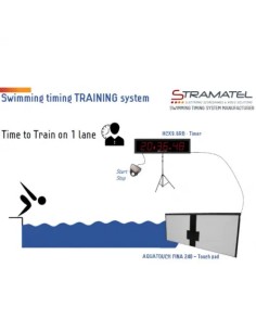 Plaukimo treniruočių laiko matavimo sistema su LED ekranu
