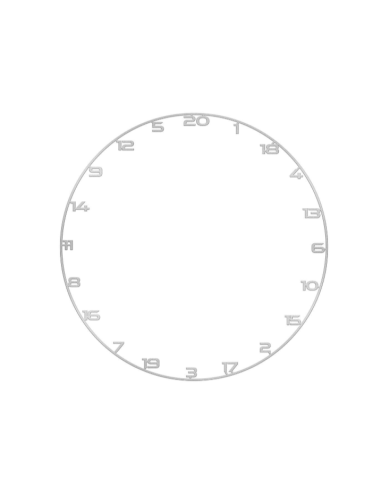 Metal ring with numbers GOAT