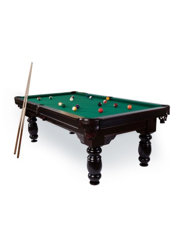 Pulo stalas Arizona 8' pėdų (245x145cm) žalias audinys, akmens plokštė, su komplektacija