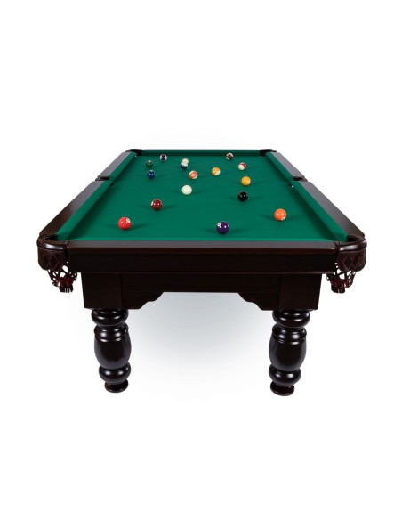 Pulo stalas Arizona 8' pėdų (245x145cm) žalias audinys, akmens plokštė, su komplektacija