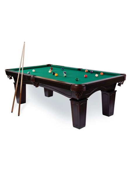 Pulo stalas Texas 8' pėdų (245x145cm) žalias audinys, akmens plokštė, su komplektacija