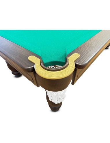 Pulo stalas Elegant 8' pėdų (245x145cm) žalias audinys, su komplektacija, akmens plokštė