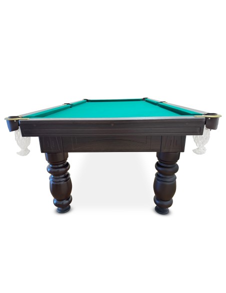 Pulo stalas Elegant 8' pėdų (245x145cm) žalias audinys, su komplektacija, akmens plokštė