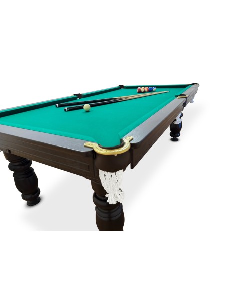 Pulo stalas Elegant 8' pėdų (245x145cm) žalias audinys, su komplektacija