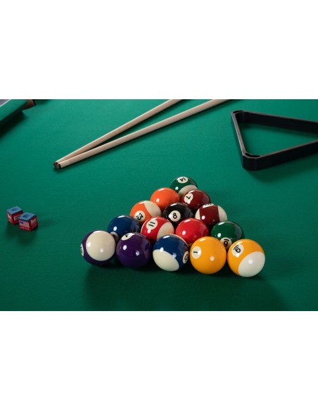 Pulo stalas Arizona 8' pėdų (245x145cm) žalias audinys, su komplektacija