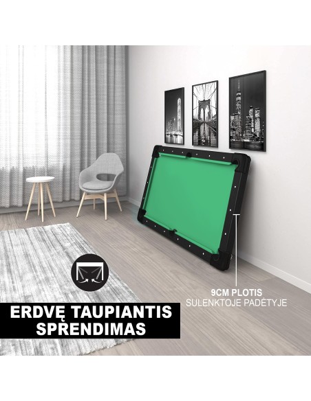 Pulo stalas Bilaro Green Folden 7 pėdų su komplektacija