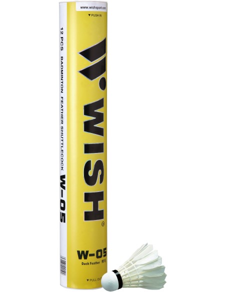 Plunksniniai badmintono skraidukai WISH "TRAINING W-09" (12 vnt.)