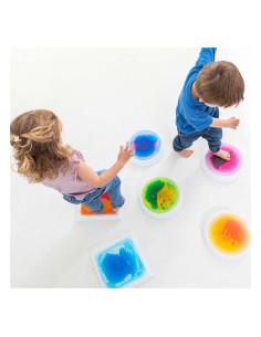 LED apšviestos balansinės salelės su skystu užpildu  (6 vnt.) 2