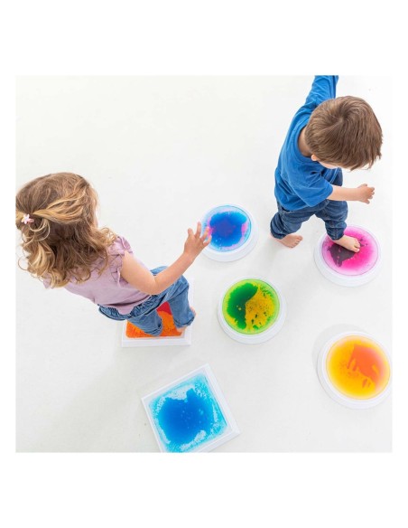 LED apšviestos balansinės salelės su skystu užpildu  (6 vnt.)