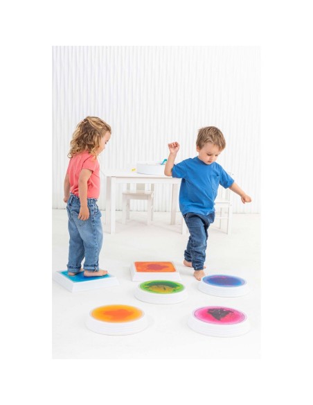 LED apšviestos balansinės salelės su skystu užpildu  (6 vnt.)