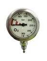 Manometras be žarnelės Dirzone SPG 52mm 360Bar O2
