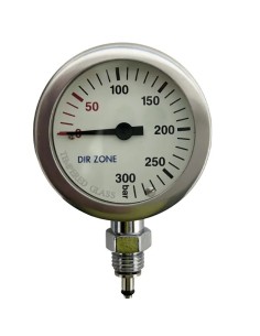 Pressure gauge without hose Dirzone SPG 63mm 300Bar