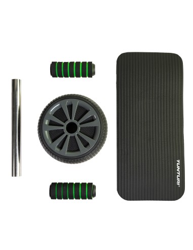 Pilvo preso volelis TUNTURI Pro Exercise Wheel Deluxe, su kelių pagalvėle