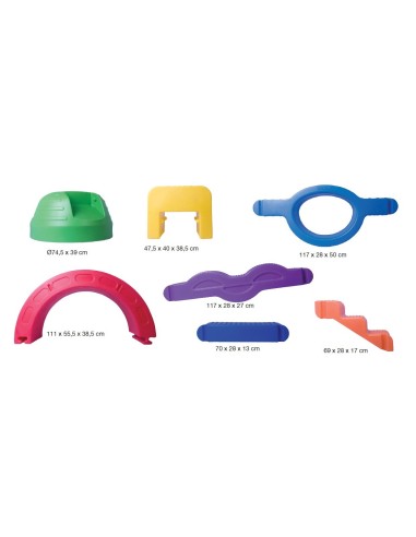 Set of 7 plastic models
