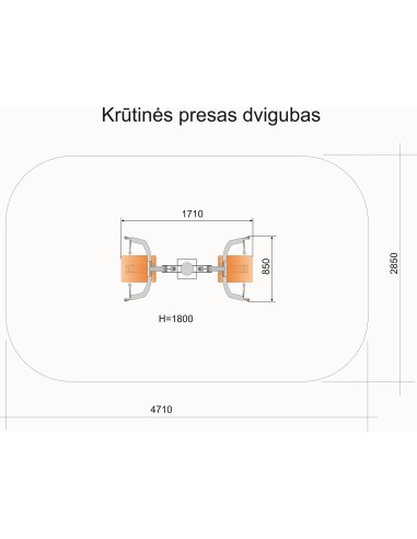 Krūtinės presas dvigubas RT16-2