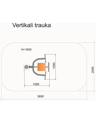Vertikali trauka vienpusė RT25